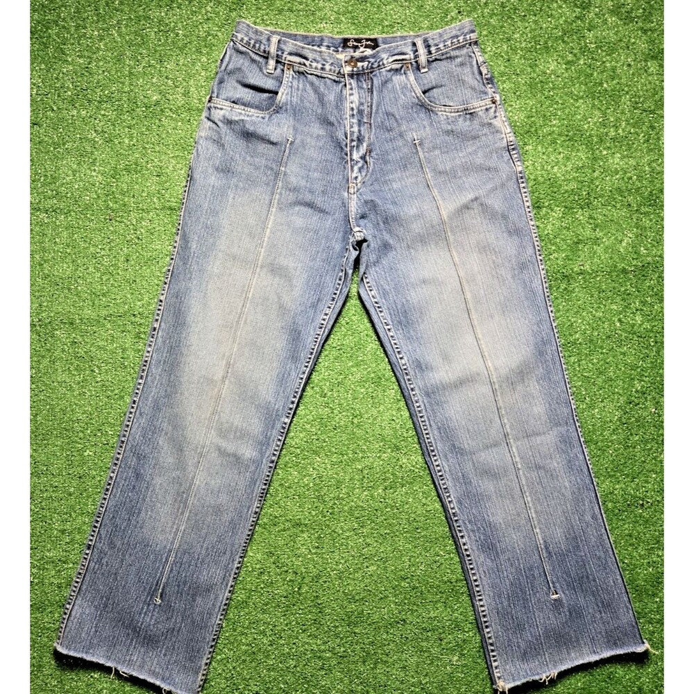 Sean John Vintage Straight Leg Jeans – Faded Wash – Y2K Style – Men’s 34 x 30